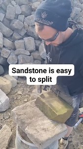 1.3M views · 10K reactions | Sandstone is easy to split #sandstone #handtools #craft | The Yorkshire Stone Dresser | Facebook