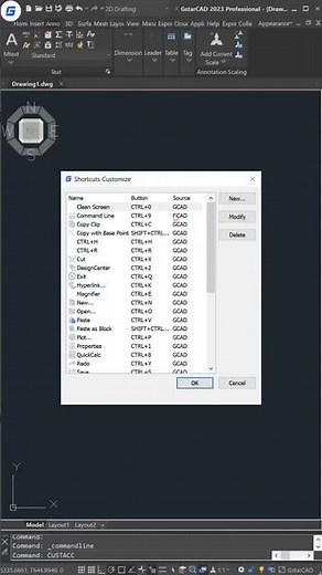 Customize your own cmd shortcuts and speed up your drafting process in GstarCAD #gstarcad #autocad