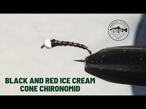 Tying a Black and Red Ice Cream Cone Chironomid Fly