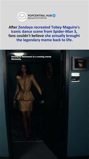 Zendaya recreated the iconic Tobey Maguire dance scene from Spider Man 3