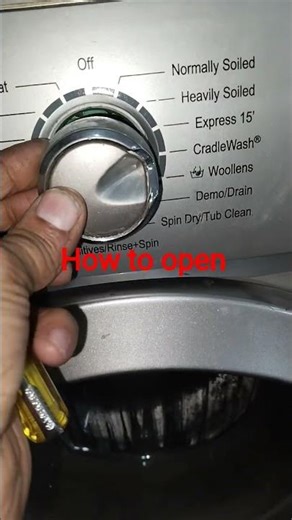 how to open washing machine program selector
