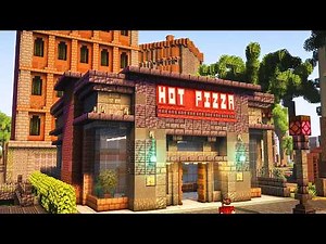 How to Build a PIZZA SHOP in Minecraft