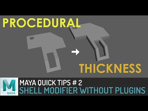 QuickTip 2 ShellModifier Without Plugins #maya3d #maya #modeling