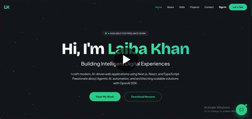 #portfolio #webdevelopment #developer #chatbot #opentowork #webdesign #frontenddeveloper | Laiba Khan | 40 comments