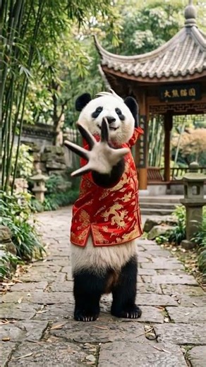 Panda Does Traditional Chinese Dance 🐼🇨🇳