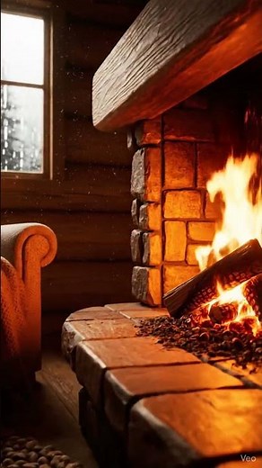 Dreamy Cozy Cabin at Night | Rain & Fireplace ASMR Ambience