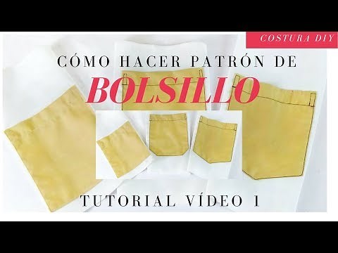 Cómo hacer patrón de bolsillo para camisa 1er. vídeo / Bolsillo base