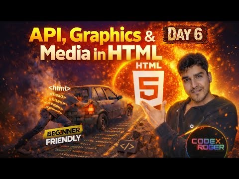 HTML Complete Guide Day 6 | API, Graphics & Media in HTML Explained 🚀 | Beginner to Pro