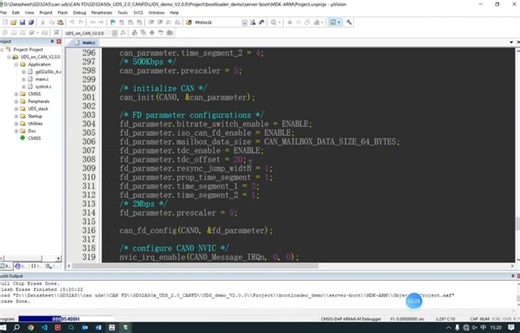 GD32A503 CAN UDS协议栈bootloader升级演示