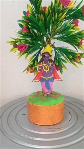 Handmade Lord Krishna Idol from Clay | DIY Krishna Murti Making #short