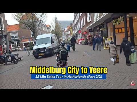 Ebike Tour 🇳🇱: Middelburg City to Veere Netherlands Part 2/2 | Scenic Ride 4k