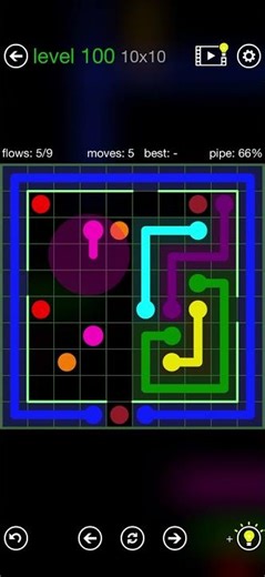 Flow Free - Walls - Courtyard Pack - Level 100 (10x10)