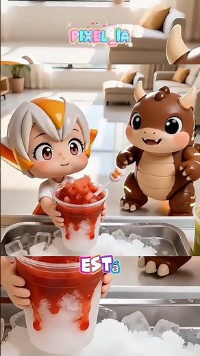 MAKING SLUSHIES #humor #dubbing #art #editing #exciting #cartoon #cute