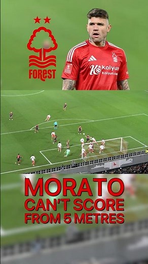 Morato Misses Huge Header From 5 Meters!