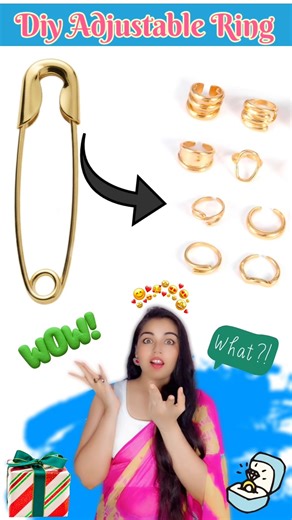 सिर्फ ₹1 की Safety Pin से बनाई Ring 😱 Amazing DIY Ring | How to make Ring |Homemade craft#kateyegirl