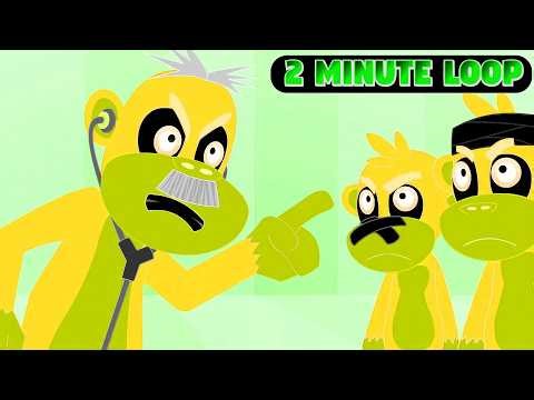 🐒 Five Little Monkeys Remix 🎶 [3 MIN LOOP] Fun Sound Variations & Dance Beats Kids & Nursery Rhymes