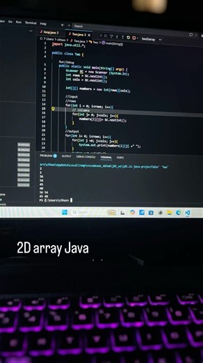 🔥 Java 2D Array in 30 Seconds 😱 | Rows & Columns Explained #shorts #2darray #coading #viral