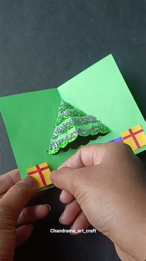 Christmas tree pop-up card🎄#diy#christmascraft#shorts#art