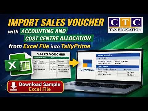 Import Sales Vouchers with Accounting and Cost Centre Allocations from Excel File