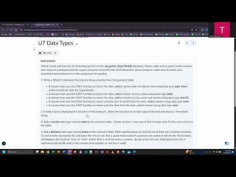 Databases - Unit 7 Exercises - MySQL Data Types, cast(), if() - Fall 2025