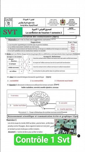 Test 1 Life and Earth Sciences Semester 2 | Test 1 Life and Earth Sciences 3rd year middle school