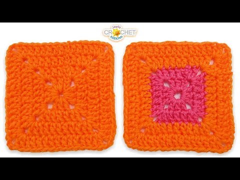 Solid Double Crochet Granny Square - Beginners Pattern & Tutorial