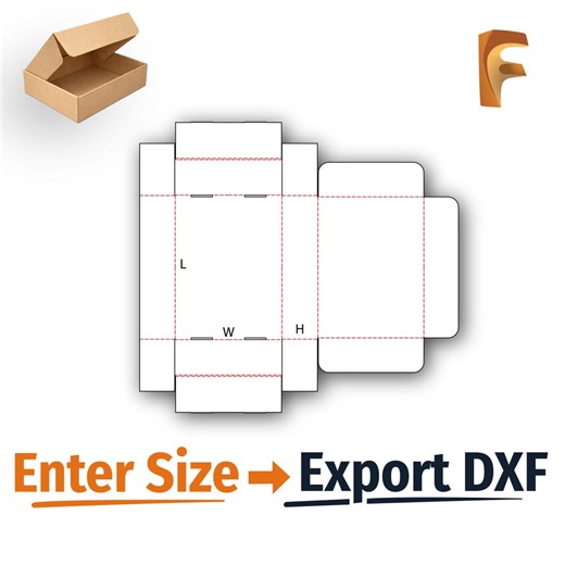 Parametric Folding Box | Custom Box Template | Fusion 360 DXF Ready - Etsy UK