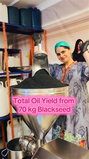 Cold Pressed Oil Yield from 70kg Blackseed