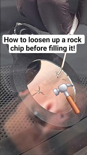 Hitting a rock chip with a hammer is actually part of rock chip repair, believe it or not.