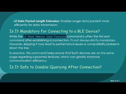 Understanding the LE Read Remote Used Features Command in BlueZ