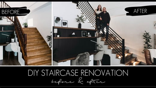 DIY Staircase Makeover [AMAZING Staircase Before and After!]