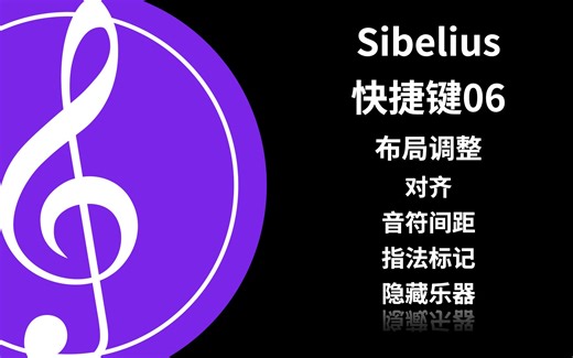 西贝柳斯打谱软件 布局 对齐 音符距离 指法标记 隐藏乐器