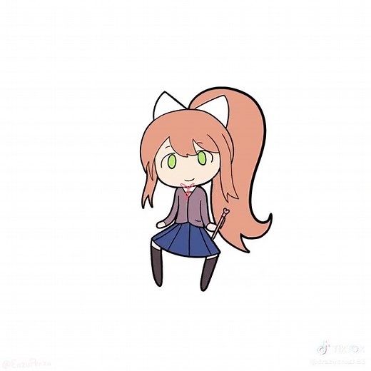 Monika Dances | DDLC - Your Reality Animation #ddlc #ddlcmonika #dokidokiliteratureclub #animation #ddlcyuri