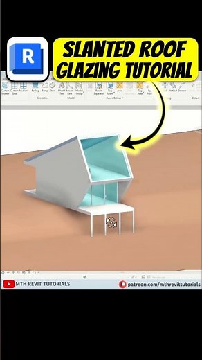 Slanted Curtain Wall & Roof in Revit