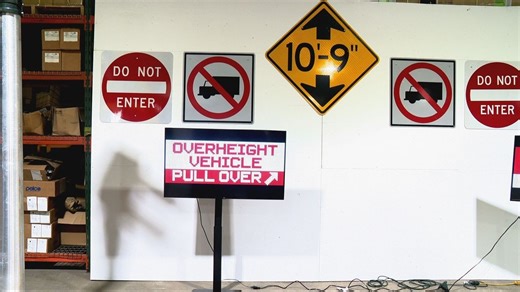 New flashing signs for the Onondaga Lake Parkway Bridge