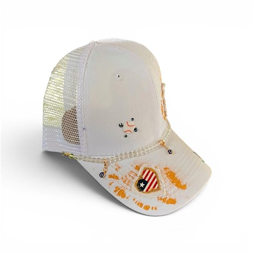 Adjustable Polyester Beach Hat With Handmade Jewelry – Sun Protection Style - Etsy
