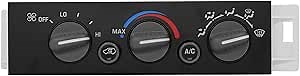 9378815 599-007 Heater Climate Control Panel Module A/C Climate Control Module Switch Without Rear Window Defogger for 1996-1999 Chevy GMC C1500 C2500 C3500 K1500 K2500 K3500 Truck 16231175