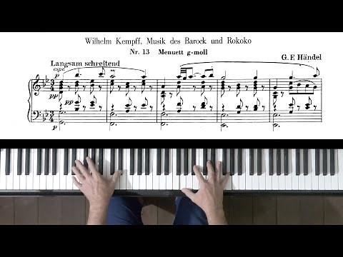 Handel "Minuet in G minor" (arr. Kempff) P. Barton, FEURICH 133 piano