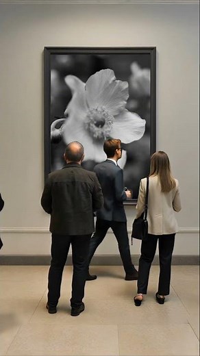 Black & White Anemone Flower Wall Art 🌿 Minimalist Botanical Print (Instant Download)