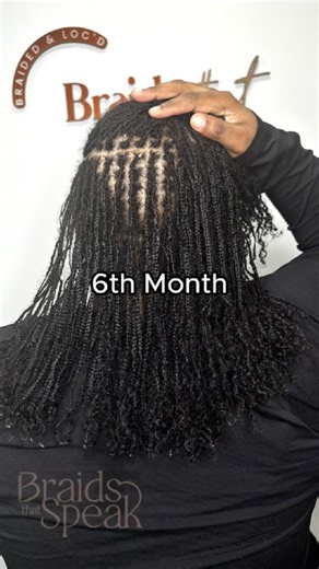 Over time, these Belle Microlocs Braids stayed healthy, grew thicker, and kept their beautiful, natural shine. #microlocs #bellemicrolocsbraids #bellemicrolocs #hairjourney