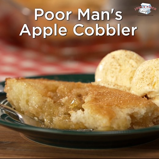 "This is the easiest cobbler you can make in a pinch!" http://bit.ly/poormansapplecobbler | Just A Pinch Recipes