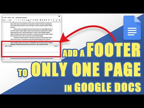 [HOW-TO] Add a Footer (Or Different Footers) to Individual Pages in Google Docs