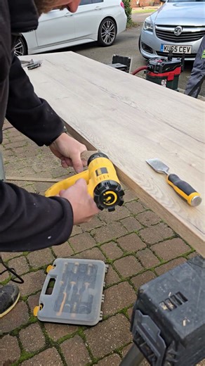 Worktop install #diyprojects #kitchen #installation #kitchenremodel #woodworking #worktops #howto