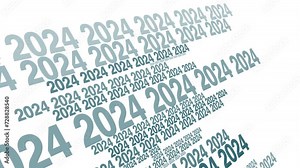 Media annual 2024 text on white background with strategy success layout, inspiration, and modern plan