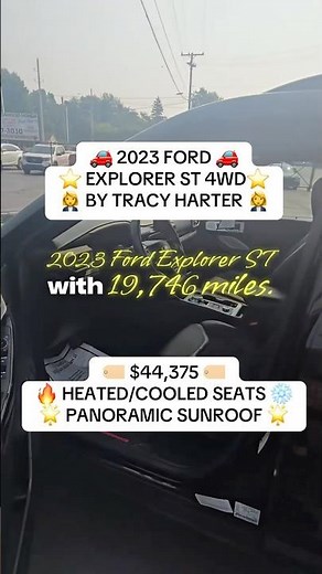 Tracy Harter presents a 2023 Ford Explorer ST with 19,746 miles