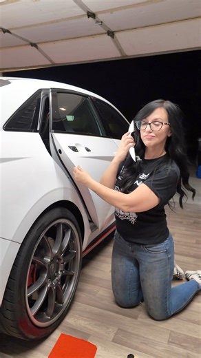 PART 4 Wrapping my Elantra N Ferrari Red! | Team Sally Racing