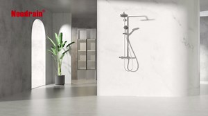 Neodrain 60-Inch Linear Shower Drain with Tile Insert Grate,Brushed 304 Stainless Steel Rectangle Shower Floor Drain, Linear Drain with Leveling Feet, Hair Strainer