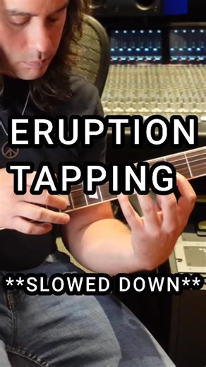 Alex Donaldson - LVLupGTR.com | Learn the two hand tapping guitar part to Eruption by Van Halen with this slow guitar lesson tutorial #guitar #guitarist #guitarplayer... | Instagram