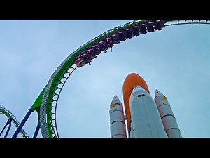 Space Shuttle Roller Coaster - Venus GP - Space World - Front Seat POV - Japan