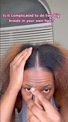 How to do 2 French Braids on your own hair. #frenchbraids #howtobraidyourownhair #knotlessbraids